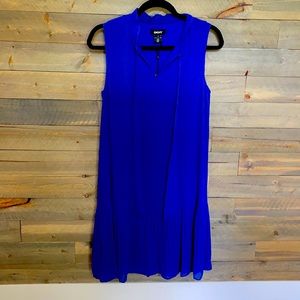 DKNY blue pleated dress